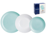 Сервіз LUMINARC DIWALI LIGHT TURQUOISE & WHITE /18 пр
