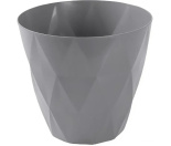 Flower pot VIOLET HOUSE 0199 PRIZMA GREY д/квітів із внут.зливом води 3 л.