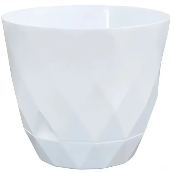 Flower pot VIOLET HOUSE 0199 PRIZMA WHITE д/квітів із внут.зливом води 3 л.