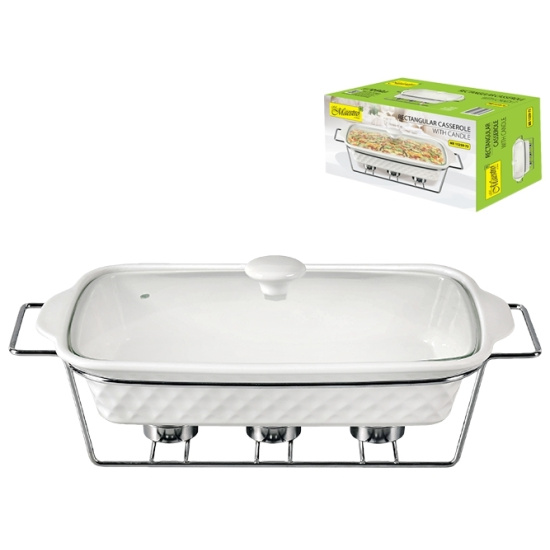 MR-11259-73 Марміт керам. на підставці(30см) прямокут. 1.1л Maestro