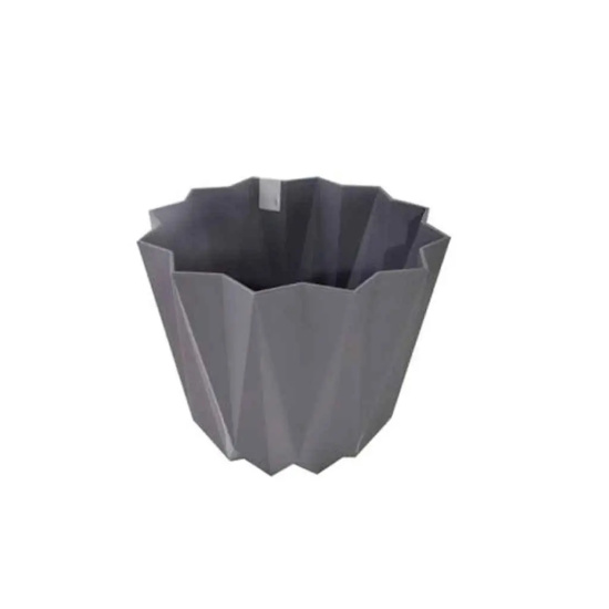 "PLAST ART" (U475) Горщик д/квітів PRIZMA (15,5х27 CМ) 2,25Л (20) (антрацит)
