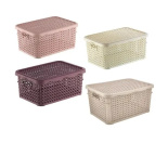 "PLAST ART" Корзина Bursev PEARL с кришкою 10,0 л (350*238*155 мм)