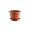 "PLAST ART" (BS-104) Горщик д/квітів з пiдст. "Ботанiк" 9.5л (40) (BROWN BRICK/коричнева цегла)
