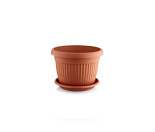 "PLAST ART" (BS-104) Горщик д/квітів з пiдст. "Ботанiк" 9.5л (40) (BROWN BRICK/коричнева цегла)