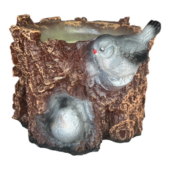 Синички з пеньком 15 см К 3.35