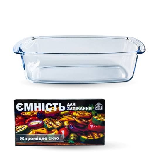 50012-01 Ємність для запікання прямокутна з ручками (глибока) 1л 300 мл 27х14х7