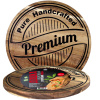 8858 Дошка обробна Premium quality кругла (акація) 26*26*1,5см