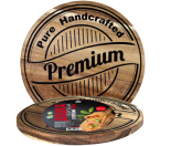 8858 Дошка обробна Premium quality кругла (акація) 26*26*1,5см