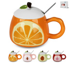 Чашка з кришкою та ложкою "Fruits" 350мл R32742 (60шт)
