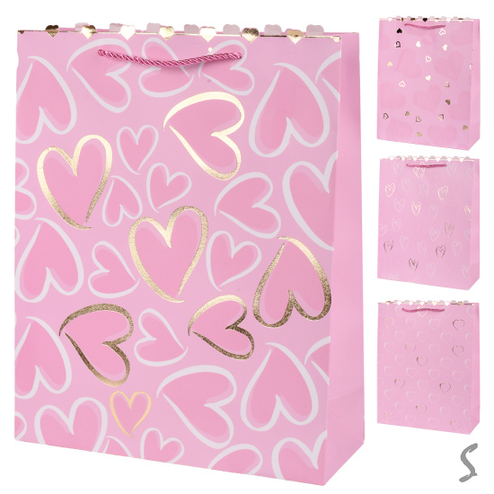 Пакет подарунковий паперовий S "Whith Love" 18*24*8.5см R34705-S (720шт)