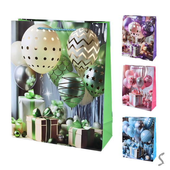 Пакет подарунковий паперовий S "Ballons" 18*23*10см R33214-S (720шт)