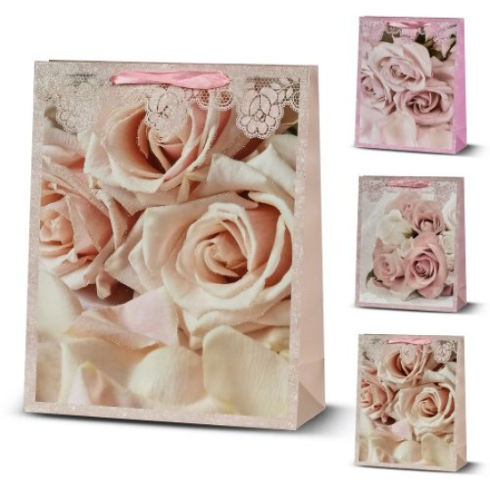 Пакет подарунковий паперовий S "Flowers" 18*23*10см R33073-S (720шт)