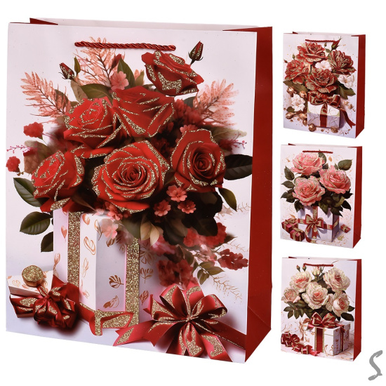 Пакет подарунковий паперовий S "Flowers" 18*23*10см R98415-S (720шт)