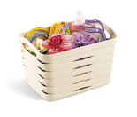 "PLAST ART" (M-094) КОШИК RIBAND DESIGN  (16,5 X 12,5 X 10,7 CM)  1,5 Л (24) (білий)