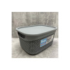 "PLAST ART" (M-1163) Кошик з  кришкою DROP DESIGN (29*21.5*15СМ)6,6Л