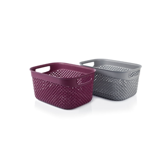 "PLAST ART" (M-162) КОШИК  DROP DESIGN   Б/КРИШКИ (23,5 x 17,5 x 12 CM)  3,3 Л
