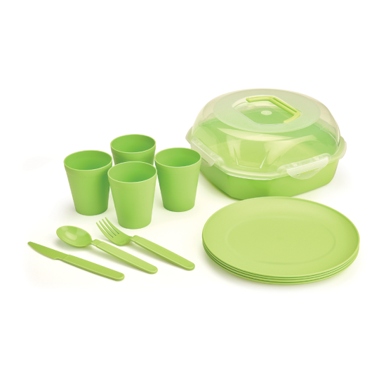 "PLAST ART" (M-761) НАБІР ДЛЯ ПІКНІКУ НА 4 ПЕРСОНИ (22пр)