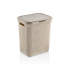 "PLAST ART" (OZER-CZ-006) LINE кошик для білизни 52л (1) (X-21-лате (sand beige))
